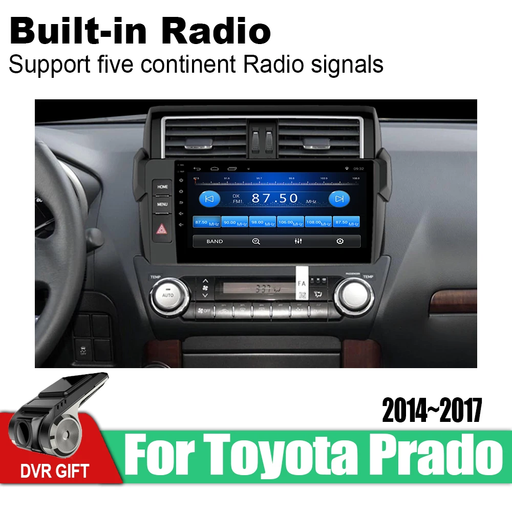 Flash Deal ZaiXi Android Car 2 din multimedia GPS Navigation For Toyota Land Cruiser Prado 150 2014~2017 vedio stereo Radio audio video map 4