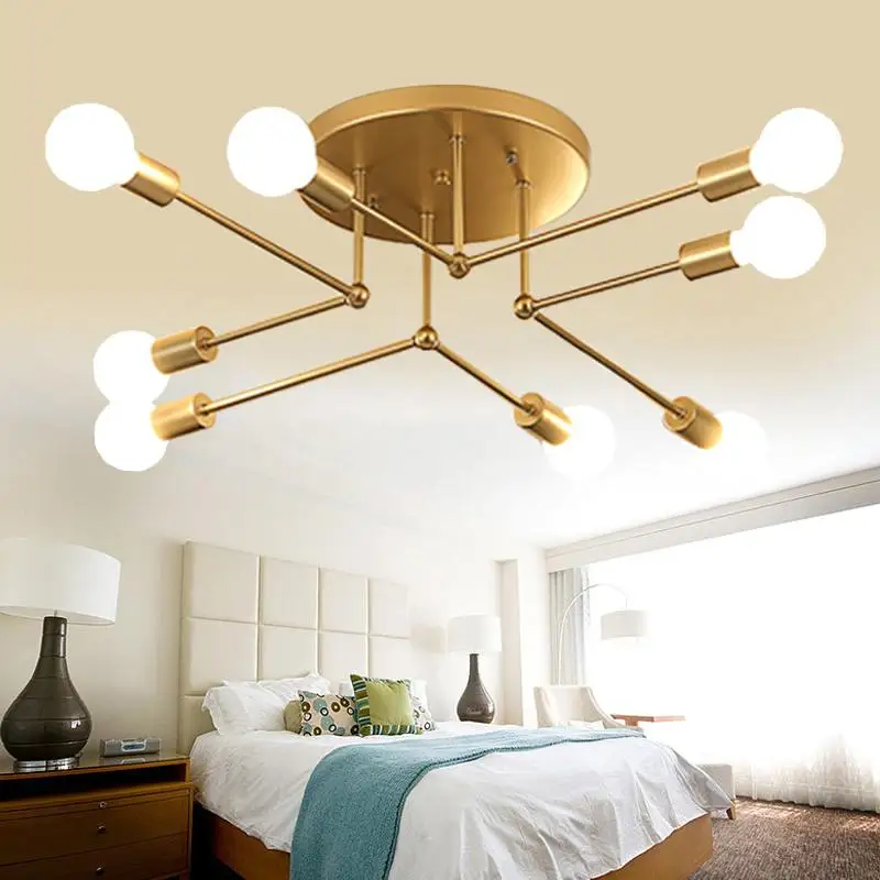 

Modern LED Ceiling Lamp Bedroom Home Living Room Wrought Iron Ceiling Lamp Pendant Light 220V E27 (Bulb NOT included)