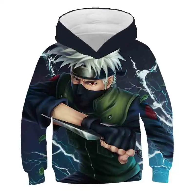 Ropa de Anime para niños, sudaderas con capucha de Naruto, 3D, Kakashi ...
