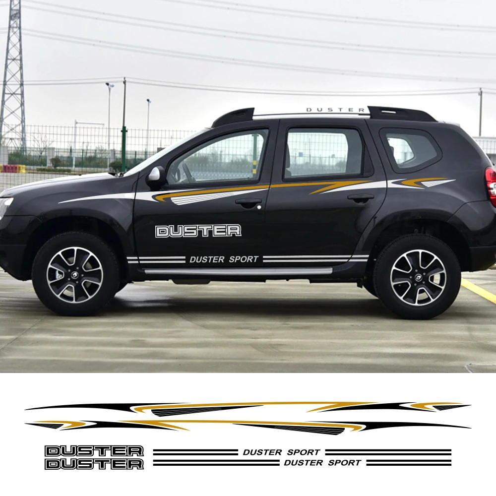 2 шт. автомобильные наклейки для Renault Dacia Duster DIY стильные Светоотражающие