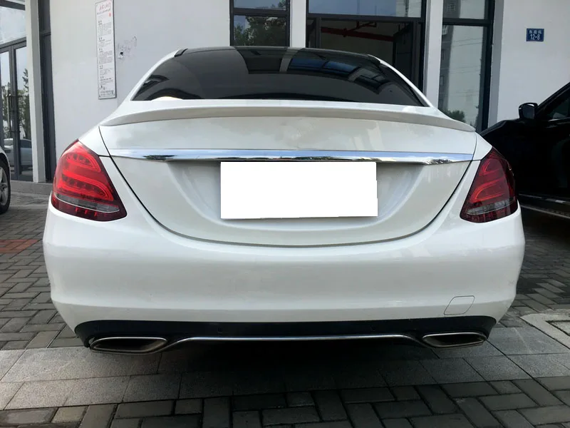 Для Mercedes Benz W205 c-класс Задний Спойлер ABS Материал грунтовка цвет автомобиля украшение в виде хвостового крыла