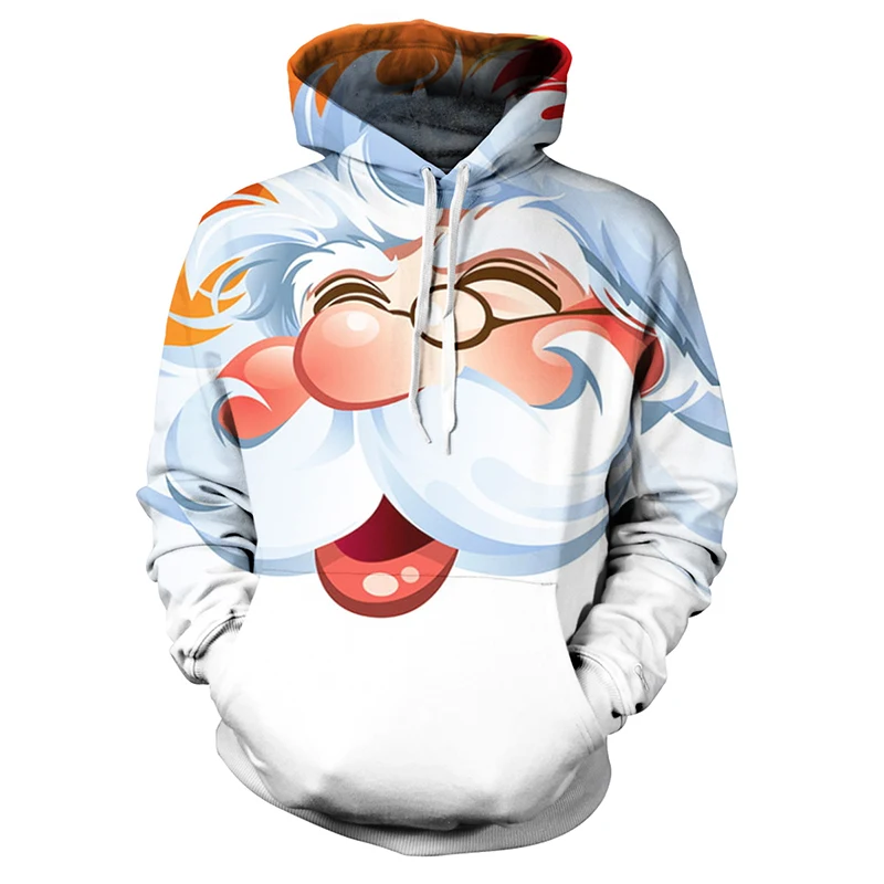 

Men's Fashion Santa Claus 3d Printed Hoodies Funny Autumn Pullovers Hoodie Hip Hop Streetwear Sweatshirts For Couples Clothes