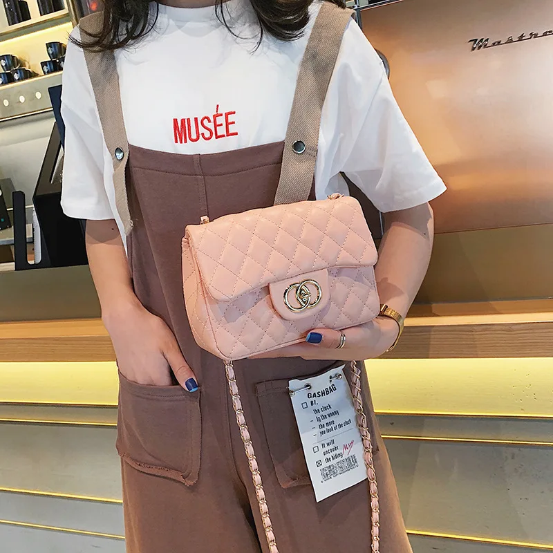 

Bag WOMEN'S Bag New Style 2019 Simple Fashion Rhombus Chain Bag Graceful Shoulder Versatile Shoulder Bag INS
