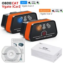 Vgate icar2 elm327 v2.1 obd obd2 wifi bluetooth scanner ferramenta de diagnóstico adaptador wi-fi elm 327 v 2.1 obdii icar 2 ii wi fi varredura