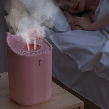 

Home Air Humidifier 3300ML Double Nozzle Cool Mist Aroma Diffuser with Coloful LED light Heavy fog Ultrasonic USB Humidificado