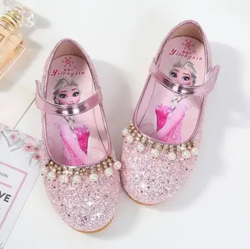 

gilrs shiny summer shoes high quality beach sandals for girls new princess dress party dance sequins sandals shoes size 26-34 30