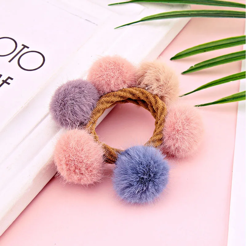 style 6 Модная женская повязка для волос для девочек, плюшевая резинка для волос, женские эластичные резинки, украшение на голову в Корейском стиле аксессуары украшения для волос - Цвет: style 6