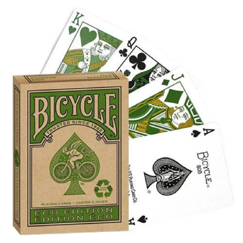 

Bicycle Eco Edition Playing Cards Green Deck Poker Size USPCC Rider Recyclable Magic Card Games Magic Tricks Props for Magician