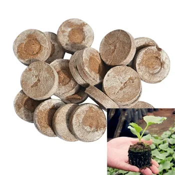 

100pcs Seedling Soil Block Compressed Block Gardening Tool Potted Plant Seed Nursery Nutritional Soil Peat Pellets