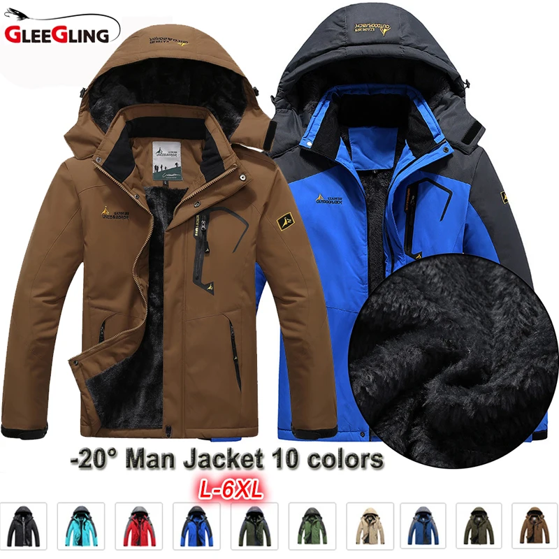 GLEEGLING L 6XL куртки для рыбалки мужчин 55 135 кг ветровка кемпинга катания на лыжах
