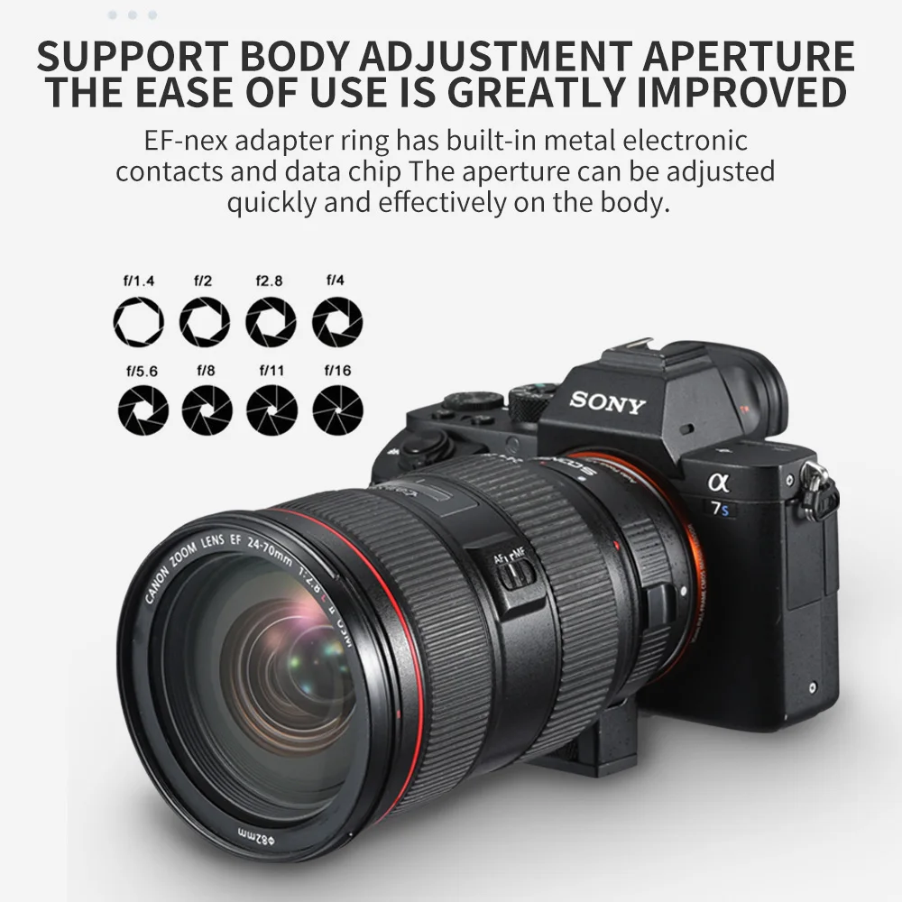 SOONPHO EF NEX адаптер для байонета объектива зеркальной камеры Sony USM Canon S объектив на E