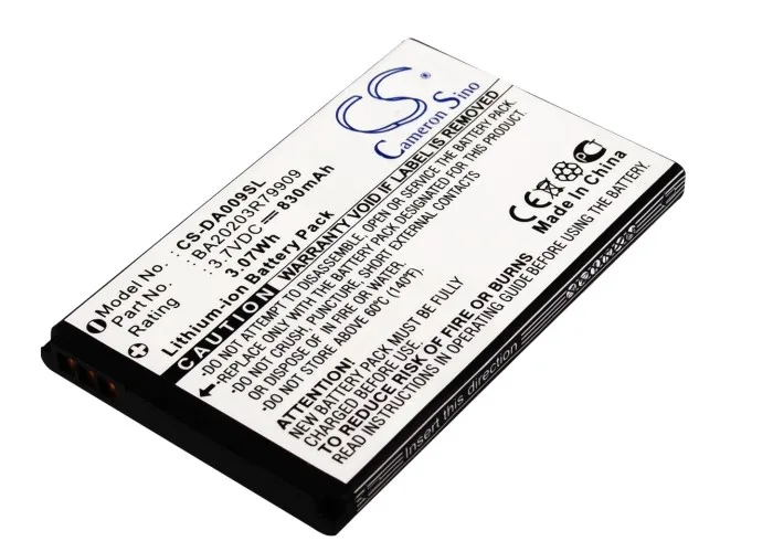 Cameron sino 830mAh аккумулятор для творческих дзен микро фото, BA20203R79909 DAA-BA0009