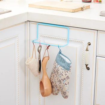 

1pc Towel Hanging Holder Rack Organizer Cabinet Cupboard Hanger Towel Sponge Holder Bathroom Kitchen Storage Rack Shelf TXTB1