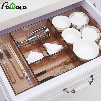 

Drawer Divider Organizer Storage Box Drawer Compartment Divider Container Trays Space-saving Division Tools for Kitchen Home