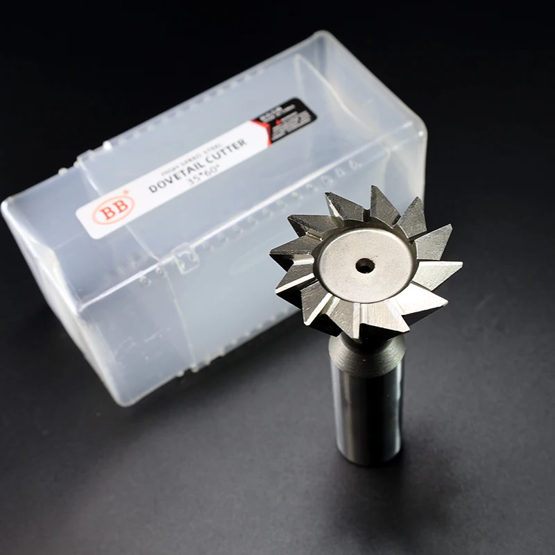BB Dovetail 커터 HSS 45 55 60도 Dovetail 슬롯 엔드 밀 고속 강철 금속 절단 도구 8mm 16mm 25mm