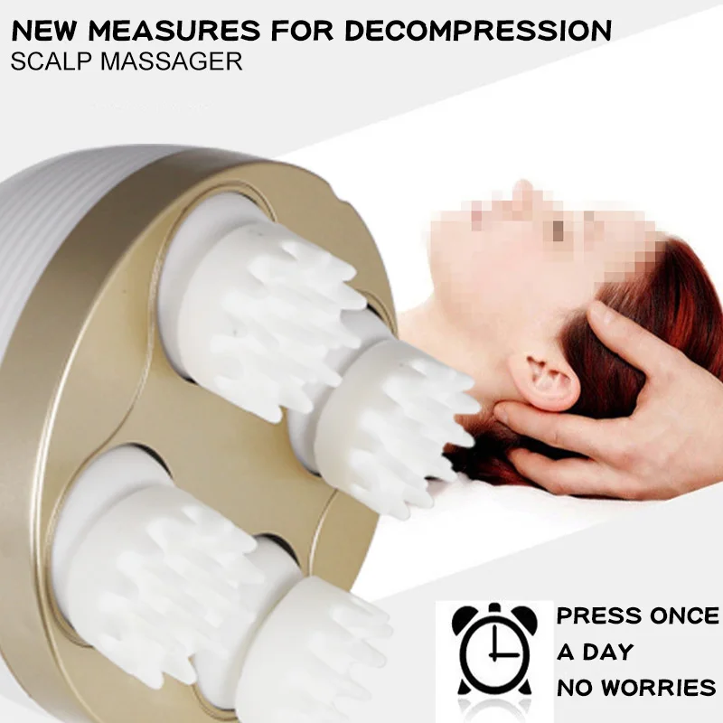 

Waterproof Electric Head Massage Wireless Scalp Massager Loss Body Deep Tissue Kneading Vibrating Health Care
