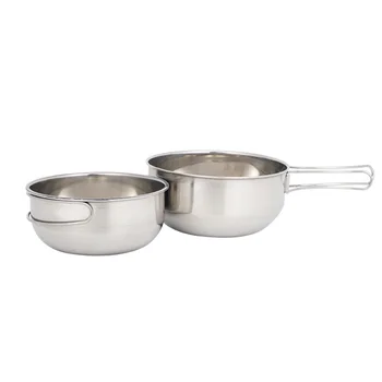 Portable Camping Tableware Cooking Set Outdoor Cookware Pan Pot Bowl Spoon Fork Utensils For Hiking Picnic Travel Wild Campismo 4