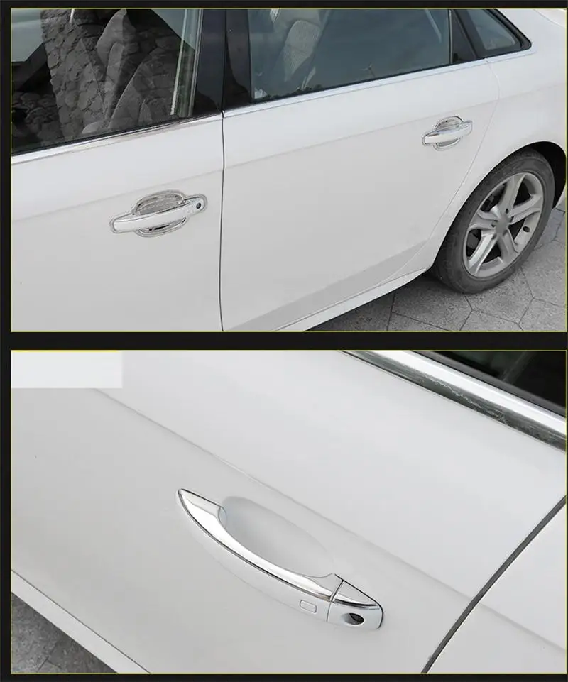 Автомобильный Стайлинг для Audi A4 B8 Q3 Q5 аксессуары дверные накладки на ручки украшение наружная дверь чаша из нержавеющей стали Авто Чехлы наклейки