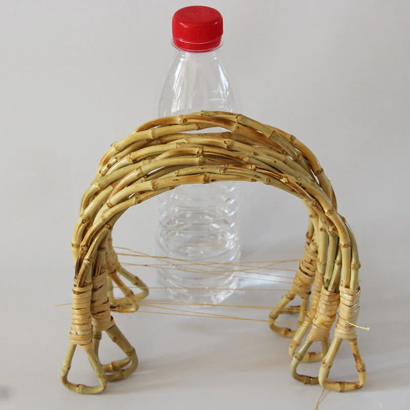 

5 Pairs=10 Piece,17x16cm Nature Bamboo Handles For Bags ,triple Twist Bamboo Nature Bamboo Handle For Diy Bags Purse Handbags