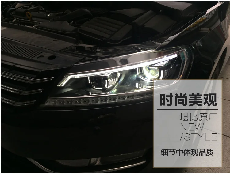 Для Volkswagen new Passat фары в сборе 11-18 модифицированные 16 моделей с светодиодный дневные ходовые огни ксеноновые фары модифицированные