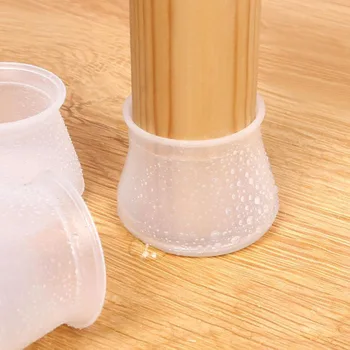 

4pcs Silicon Furniture Leg Protection Cover Table Feet Pad Floor Protector Home Chair Leg Floor Protection Anti-Slip Table Legs