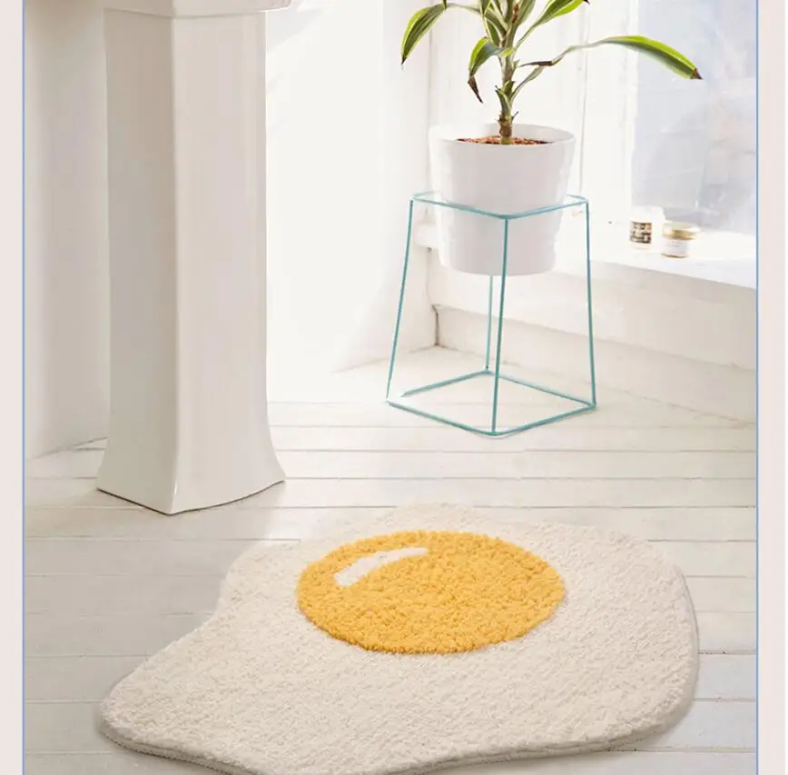 Ins Cartoon 3d Egg Bath Mat Kilim Carpet Rugs Toilet Funny Bathtub Room Living Room Door Stairs Bedroom Foot Floor Mats Area Rug Carpet Aliexpress
