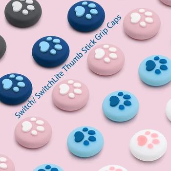 

Cute Cat Paw Joystick Cap For Nintend Switch Joy Con Button Cover Pink Thumb Grip Thumbstick Case For NS Switch Lite Accessories