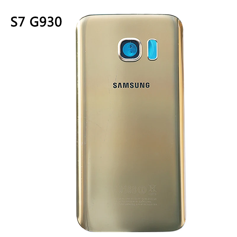 Для samsung Galaxy S7 G930/S7 edge G935 крышка батареи Задняя стеклянная дверная панель Корпус для S7 задняя крышка Корпус чехол - Цвет: s7 gold