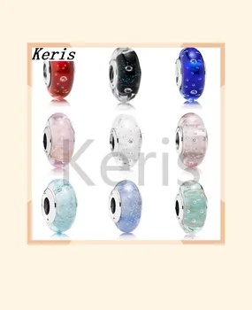 

High Quality 1:1 100%925 Pure Silver Multi-Style DIY Bubble Glass Beads Bracelet String Ornaments Collection Free Package