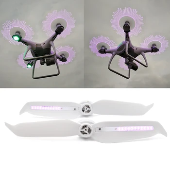 

1 Pair Low-Noise LED Light Flash Word Drone Propellers For DJI Phantom4 Pro Flash Propellers Reduce Noise Propellers