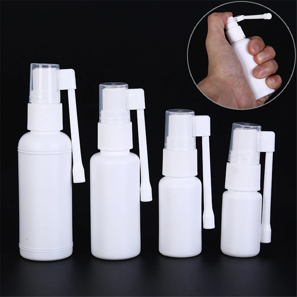 Plastic Nasal Spray Bottle 20/50ML 360 Degree Rotation Atomizer Refillable Empty Throat Sprayer Pump Snoot Cleaning Container
