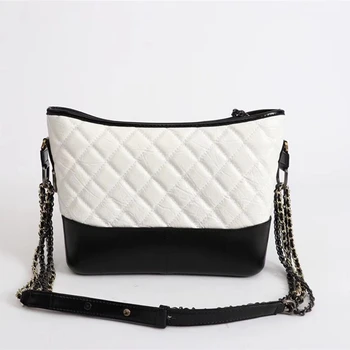 

Women's bag Mixed color Fashion Brand bag Crossbody Shoulder bag real leather Chain Strap Handbag famous Ladies Bucket bag