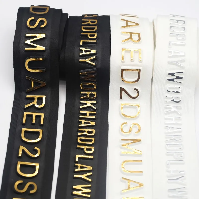 Waist Belt Webbing Ribbon 50mm 3D Solid Concave Convex Belt Gold Silver Ironing Creativity Webbing DIY Handmade Sewing Clothing Headdress Accessories 1M