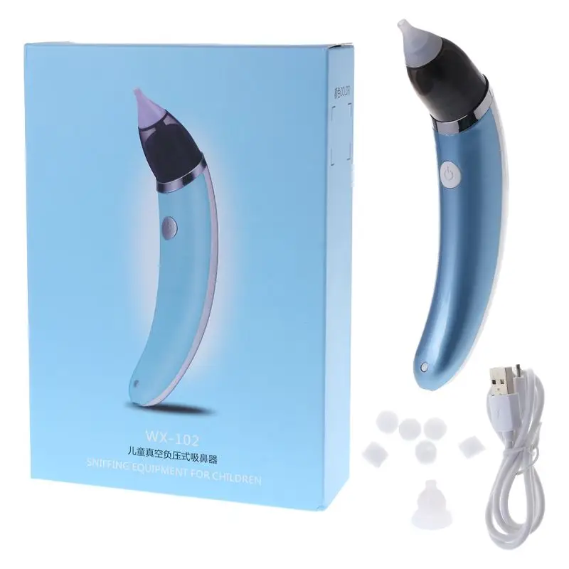New  1 Set Nose Cleaner Baby Sniffing Equipment Electric Professional Portable Travel Vacuum Nasal Safe Silicone Head Snotty