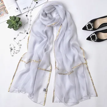 

New Chiffon Scarf Women Spring Summer Silk Scarves Thin Flower Shawls And Wraps Foulard Red