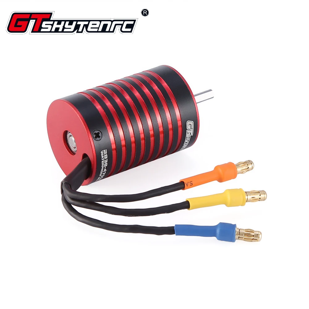 

1pcs GTSKYTENRC Brand 2838 3700KV/4700KV 2s-3s Brushless Waterproof Motor for 1/14,1/16 Rc Car