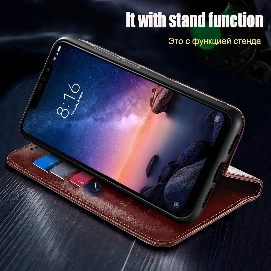 Custodia Flip Portafoglio In Pelle Per Xiaomi Mi A2 Lite – Design Teschio E Fiori - 2