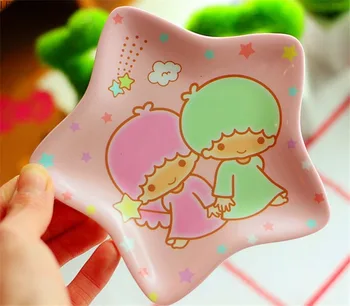 

Cute Frog Little Twin Stars My Melody Shaped Mini Dish Plate Cartoon Cat Dog Bowl Dinnerware Snack Holder Compote Tray dish Toys