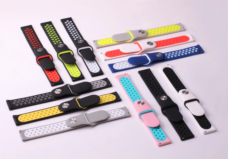 BOORUI ремешок для часов Huami Amazfit Bip двойной цвет 20 мм силиконовый ремешок 22 мм для xiaomi Amazfit