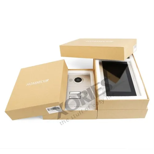 HOMSECUR 7 дюймов видео домофон звонок Системы с Запись& снимок BC121-2S+ BM715-S