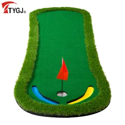 TTYGJ Indoor Golf Putter Golf Green Fairway Set Practice Blanket Indoor Family Fun Game Golf Practice Simulator with Putter