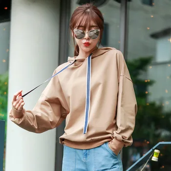 

2019 New Plus Velvet Thick Loose Lettering Hoodie Sweatshirt