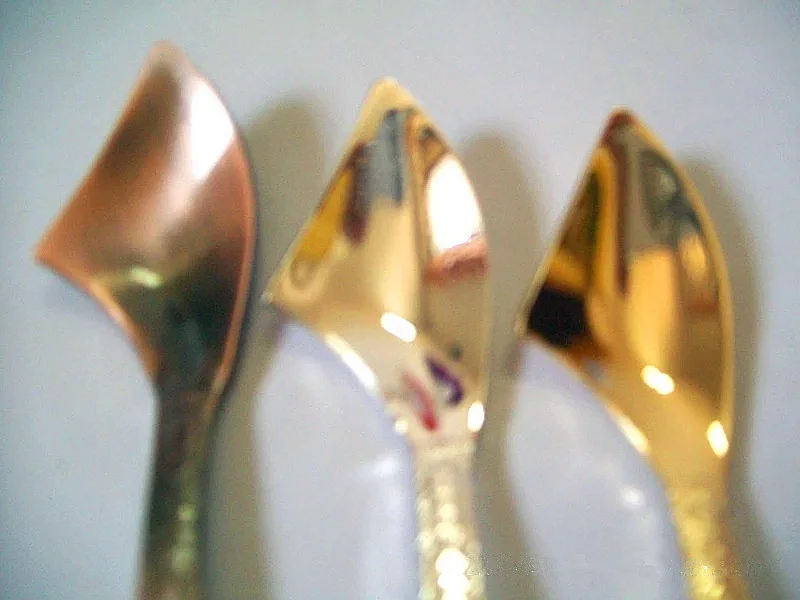 Creative tableware stainless steel Peacock tail bread butter spoon retro coffee antique spoon Grapefruit Honey Dessert Spoons