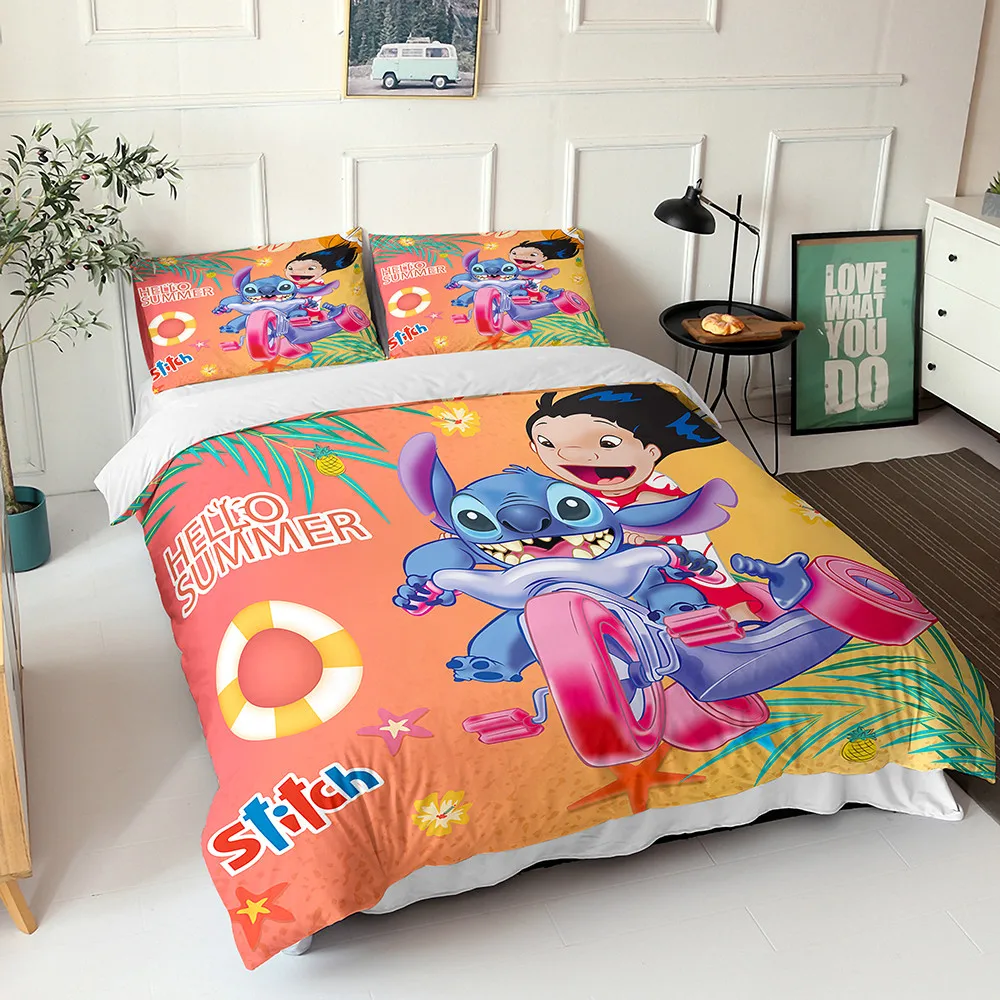 Disney Lilo & Stitch Bedding Set Cartoon Bedspread Single Twin Full