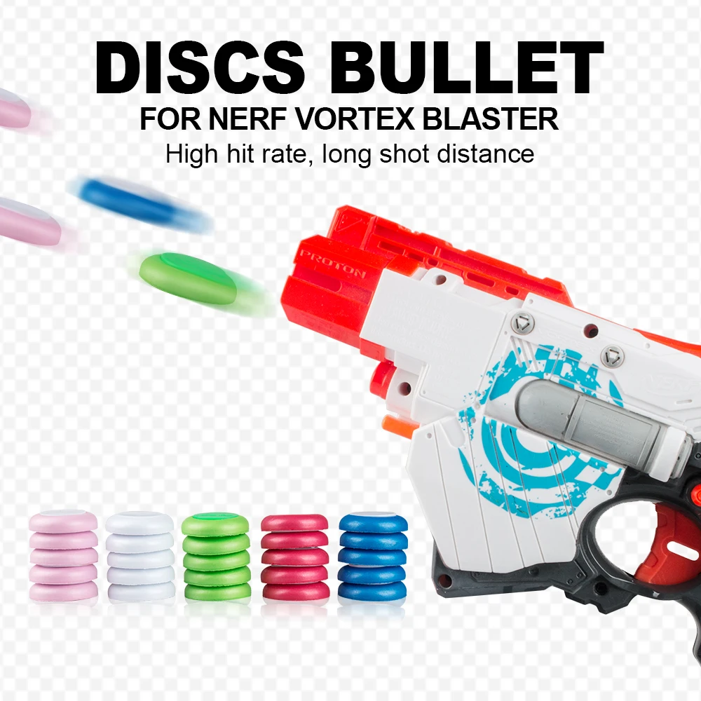Refill Discs Bullet for Blaster Vortex Praxis Nitron Vigilon Proton Toy Gun 