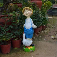 Садовый декор двора вилла открытый детский сад Декор мультфильм персонаж ребенок Скульптурное ремесло микро Ландшафтный Декор M2362