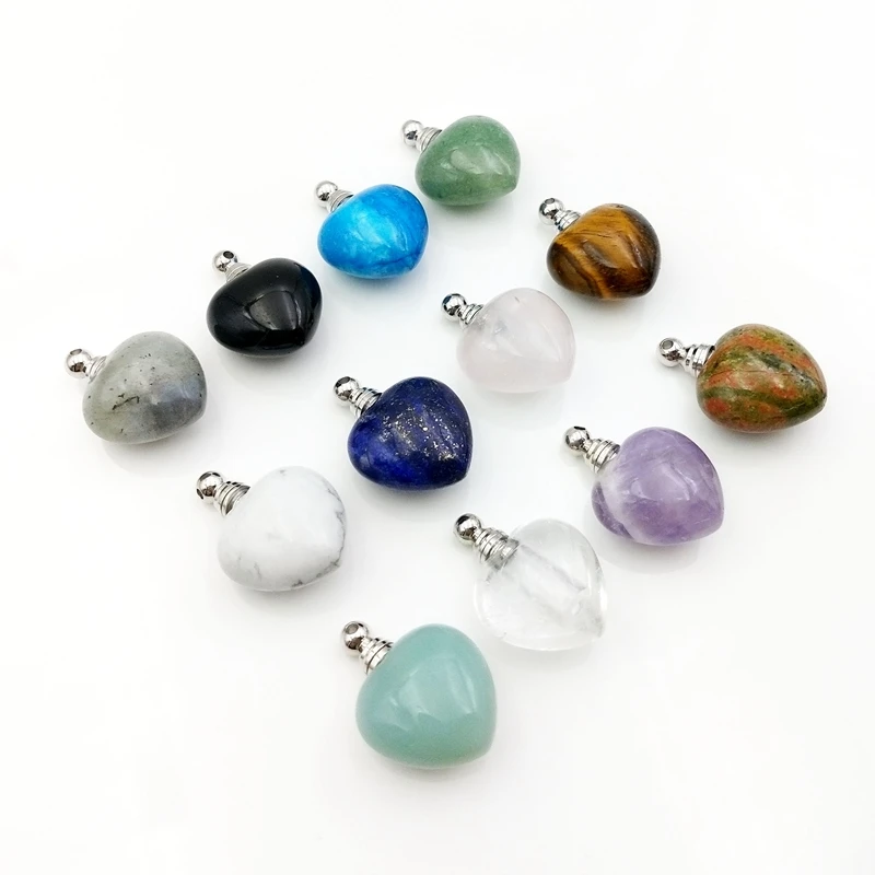 Природный howlite обсидиановый флакон для духов крошечные аметисты драгоценные