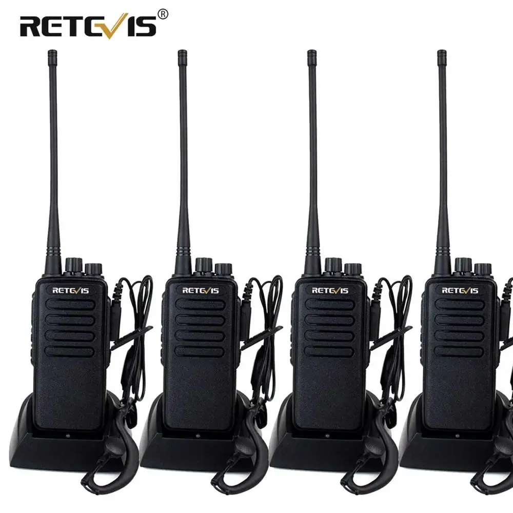 Рация Retevis RT1 высокой мощности 4 шт. 3000 мАч двусторонняя радиосвязь с наушником