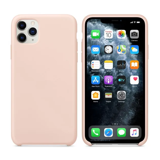 Силиконовый чехол для iPhone 7 8 6 6s Plus, жидкий силиконовый чехол, чехол для iPhone X Xs 11 Pro Max XR - Цвет: Pink Sand