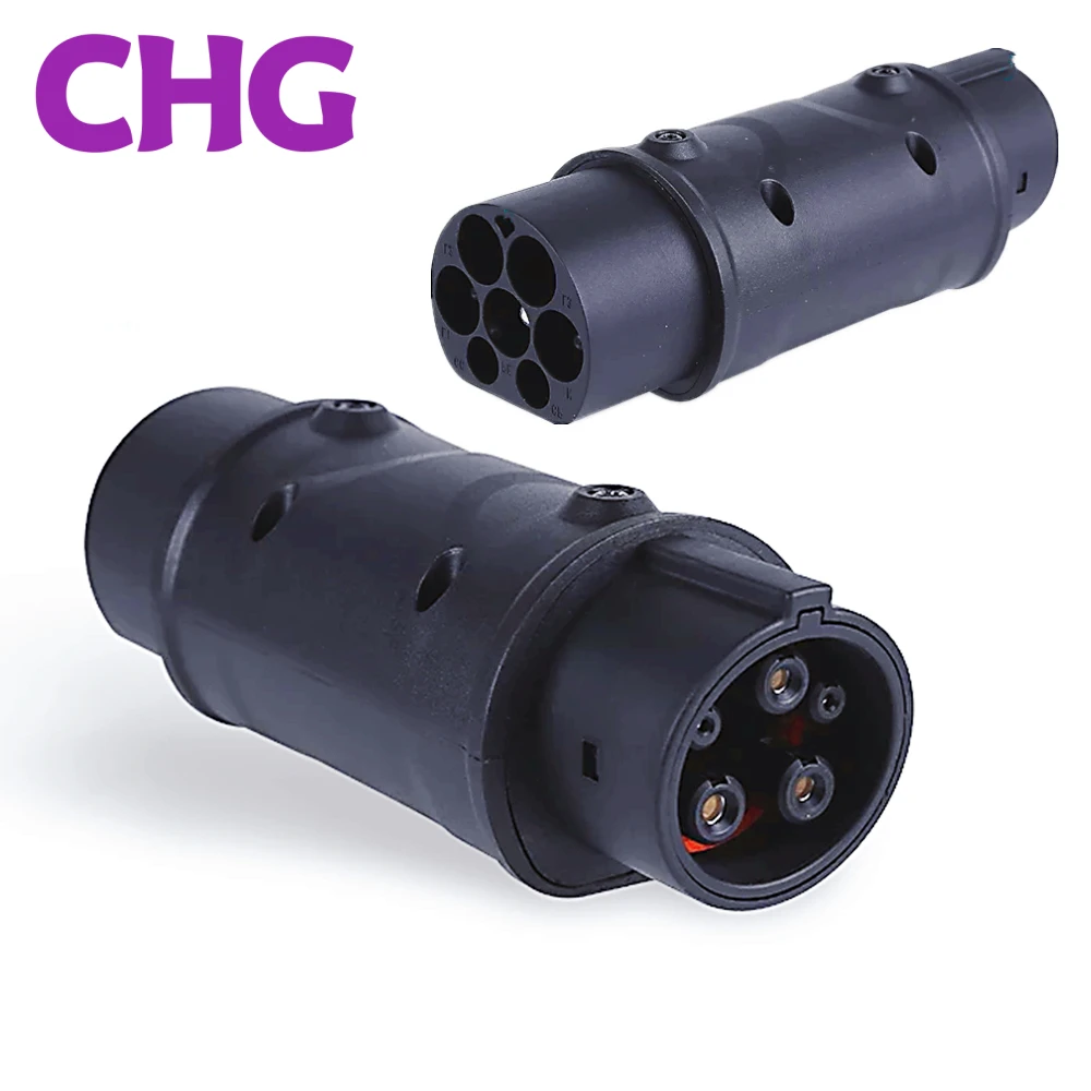 

EVSE 32A тип 1 для типа 2 или типа 2 для типа 1 EV адаптер для зарядки разъем электрическая фоторозетка